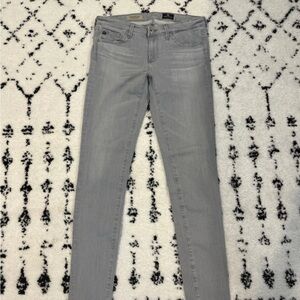 Ag Adriano Goldschmied Gray Legging Ankle Super Skinny Jeans
